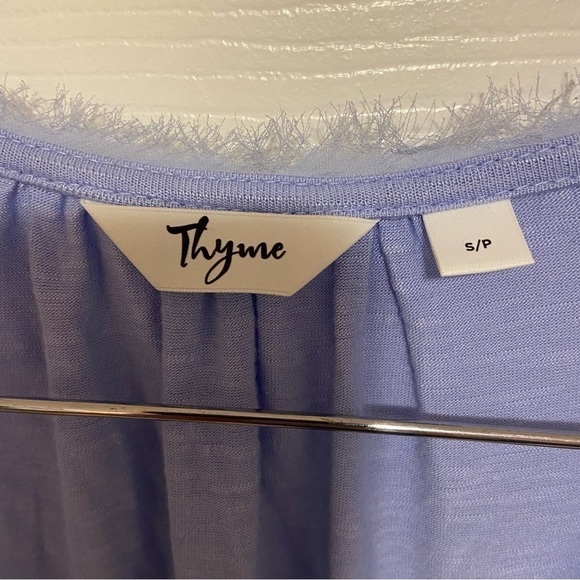 Thyme Maternity Periwinkle Boho Blouse Top Small - Picture 6 of 8